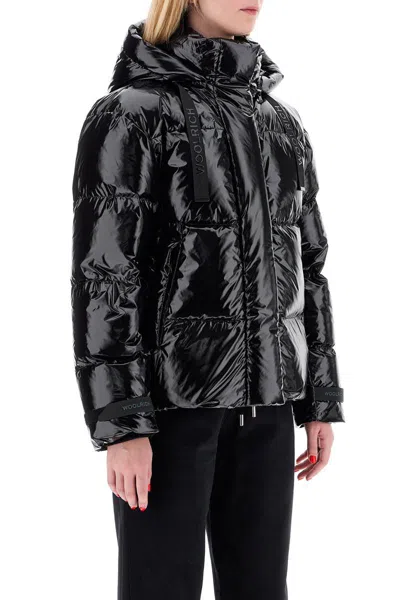 Woolrich Shiny Nylon Down Jacket In Black