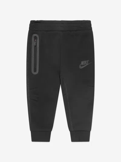 Nike Boys Tech Fleece Hooded Tracksuit In Black