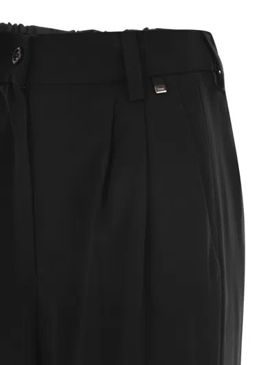 Herno Soft Wool Cargo Pants In Black
