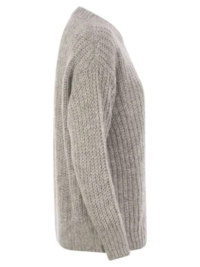 Herno Sweater With Sequins Knitwear Grey