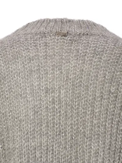 Herno Sweater With Sequins Knitwear Grey