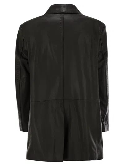 Shop Max Mara Ardea Nappa Leather Oversized Blazer Coat