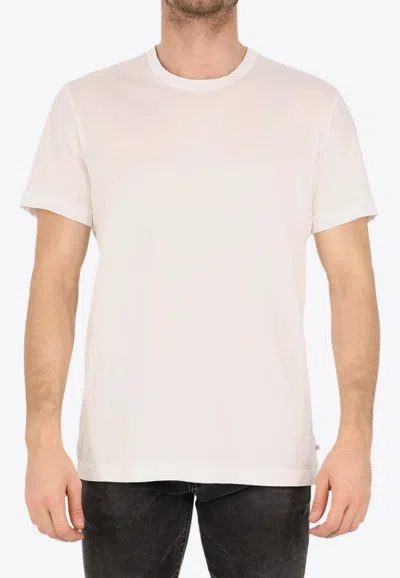 Shop James Perse Basic Crewneck T-shirt In White