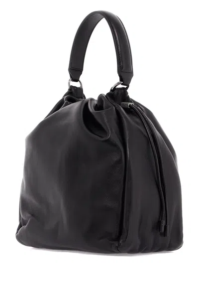 Brunello Cucinelli Sleek Mini Handbag With Monile Embellishments In Brown