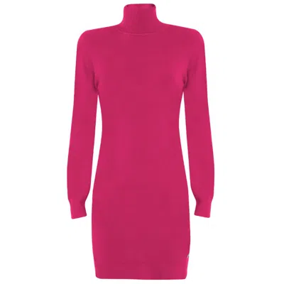 Yes Zee Fuchsia Viscose Dress In Pink