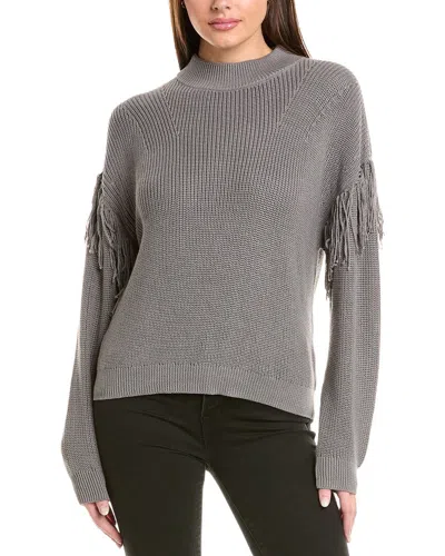 Nation Ltd Carine Fringe Sweater In Grey
