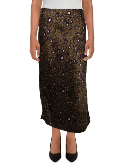 WALTER BAKER WOMENS ANIMAL PRINT SIDE SLIT PENCIL SKIRT 