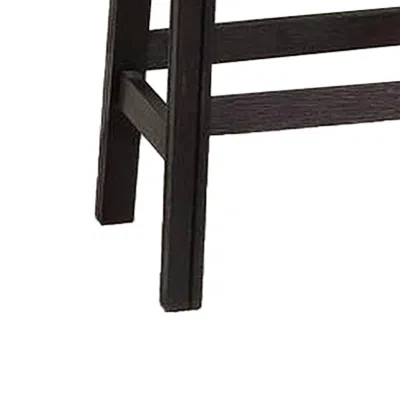Shop Furnizzeme 18 Inch Wooden Stool With Upholstered Cushion Seat, Gray And Red