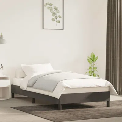 Vidaxl Bed Frame Dark Gray 39.4"x74.8" Twin Velvet