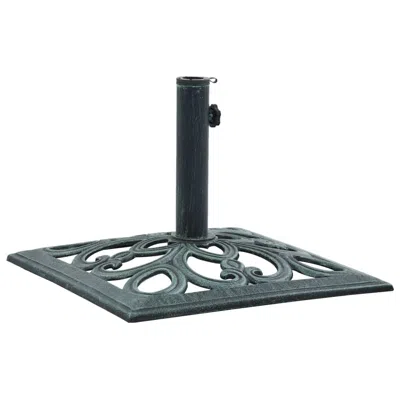 Vidaxl Umbrella Base Green 26.5 Lbs 19.3" Cast Iron, 47866