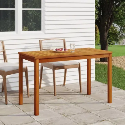 Vidaxl Patio Table 43.3"x21.7"x26.4" Solid Wood Acacia