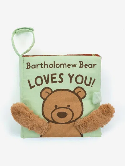 Jellycat Bartholomew Bear Loves You Book In Green