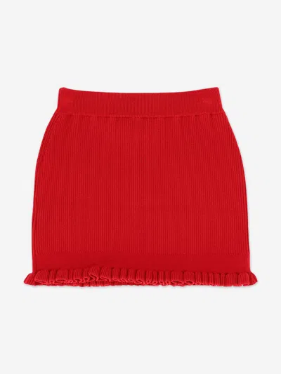 Angel's Face Angels Face Girls Troy Rib Knitted Skirt In Red