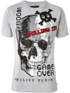 PHILIPP PLEIN Philipp Plein T-Shirt Game Over,HM340748GREY