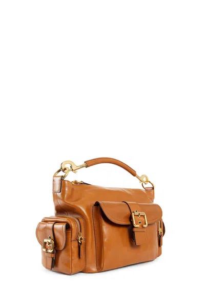 Chloé Shoulder Bag In Shiny Leather In Brown