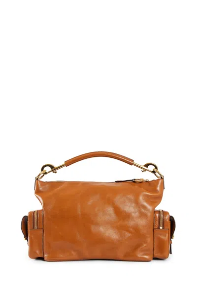 Chloé Shoulder Bag In Shiny Leather In Brown