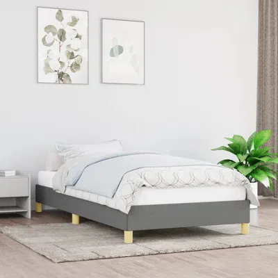Vidaxl Bed Frame Dark Gray 39.4"x79.9" Twin Xl Fabric