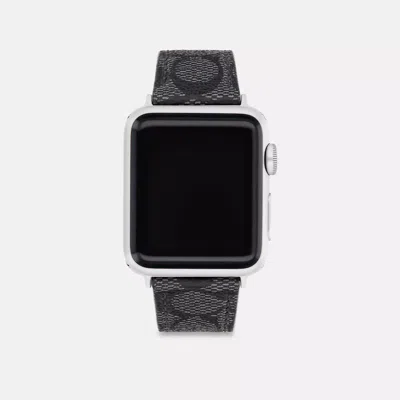 Coach Outlet Apple Watch® Strap, 38 Mm And 40 Mm In Grey