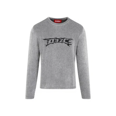 032c Gray Nerve Shatter Crewneck In Black