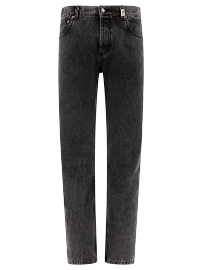 Alexander Mcqueen Alexander Mc Queen "metal Plate" Jeans In Black