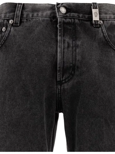 Alexander Mcqueen Alexander Mc Queen "metal Plate" Jeans In Black