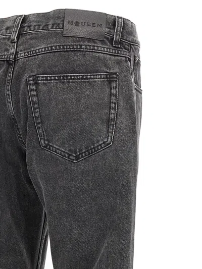 Alexander Mcqueen Alexander Mc Queen "metal Plate" Jeans In Black