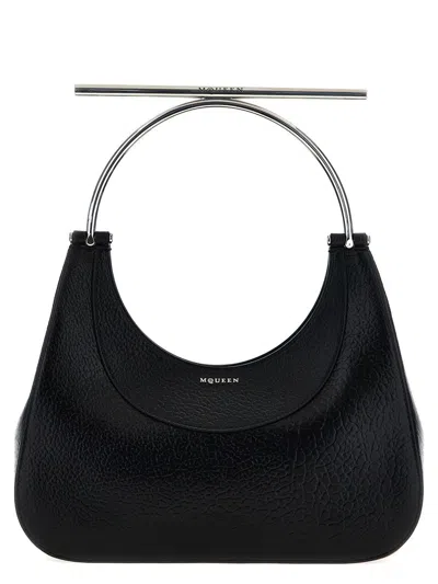 Alexander Mcqueen Mcqueen T-bar Crossbar Leather Handbag In Black