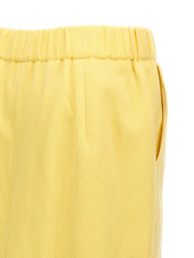 Dries Van Noten 'safya' Skirt With Back Slit And Side Pockets In Yellow