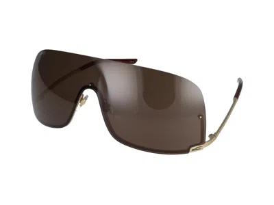 Gucci Sunglasses In Gold Gold Brown