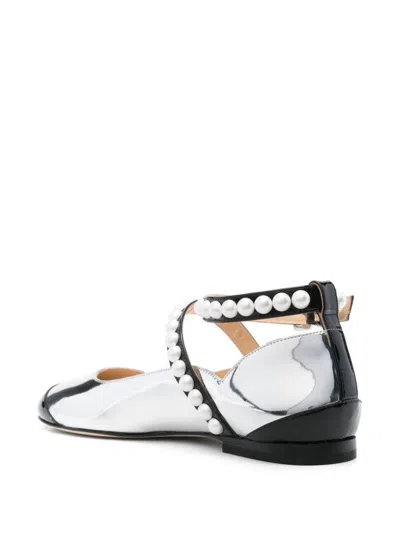 Mach&mach Panelled-design Ballet Flats In Silver