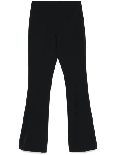 Twinset Flared Knitted Trousers In Black