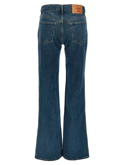 Y/project Staple Hook And Eye Denim With Pockets In Blue