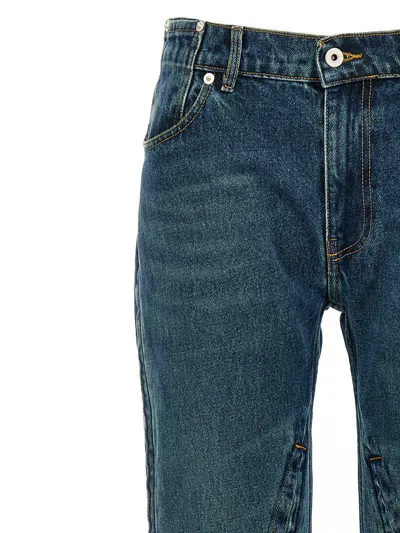 Y/project Staple Hook And Eye Denim With Pockets In Blue