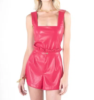 Emily Mccarthy Blair Bodysuit In Rose Red In Pink