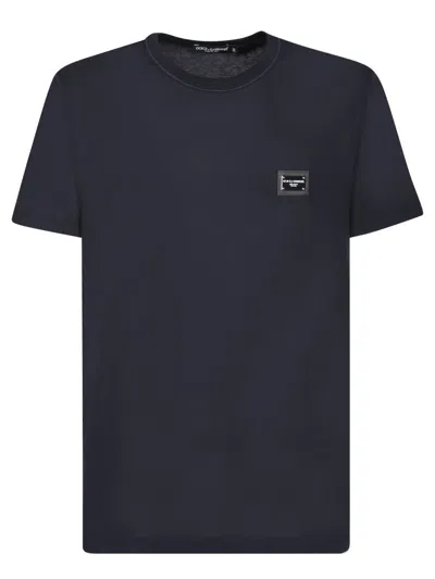 Dolce & Gabbana Men's Cotton Crew-neck T-shirt In Blue