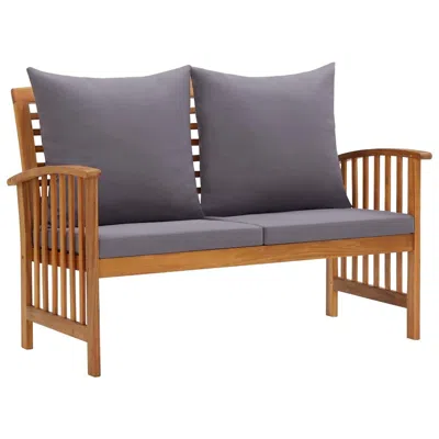 Vidaxl Garden Bench With Cushions 46.9" Solid Acacia Wood, 310261