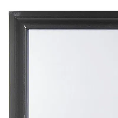 Furnizzeme Contemporary Style Wooden Mirror With Raised Frame, Black