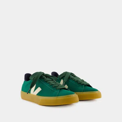 Shop Veja Campo Bold Sneakers In Green