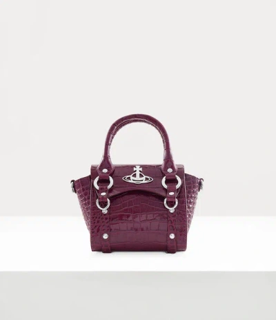 Vivienne Westwood Mini Betty Handbag Leather Purple In Purple