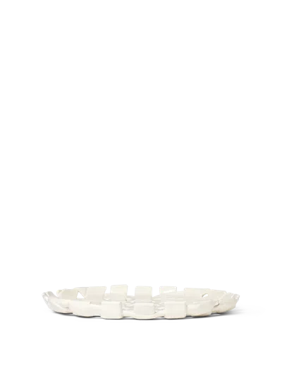Ferm Living Plait Platter In Off-white