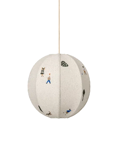 Ferm Living The Park Embroidered Textile Lampshade