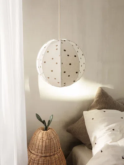 Ferm Living Dots Embroidered Textile Lampshade