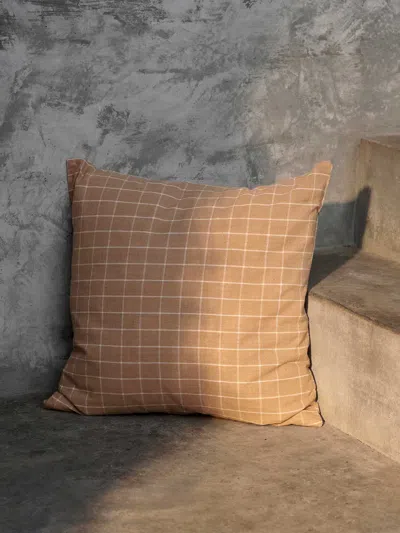 Ferm Living Brown Cotton Cushion
