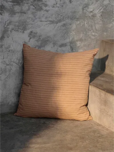 Ferm Living Brown Cotton Cushion