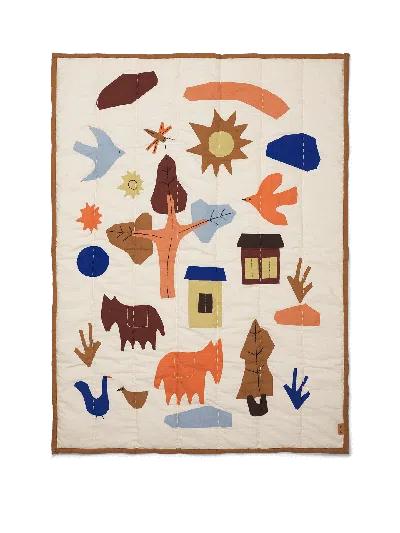 Ferm Living Village Quilted Blanket