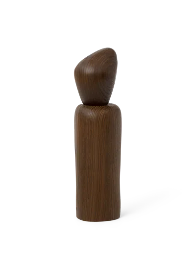 Ferm Living Brown Pebble Wooden Seasoning Grinder