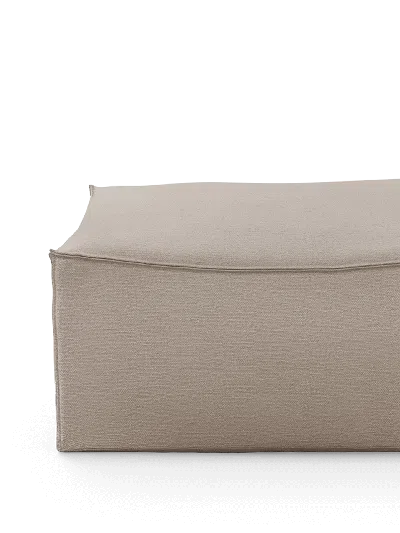 Ferm Living Catena Pouf Square S500 Cotton Linen