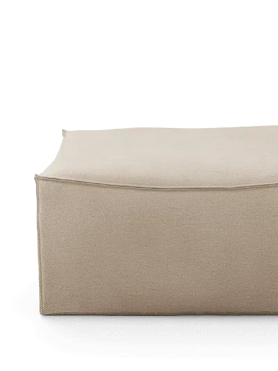 Ferm Living Catena Pouf Square S500 Rich Linen