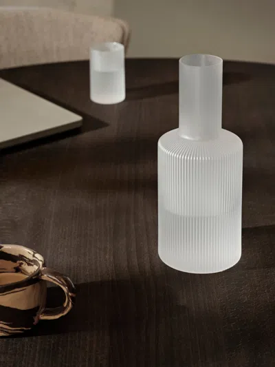 Ferm Living Frosted Ripple Carafe