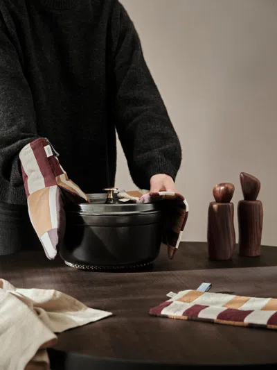 Ferm Living Section Oven Mitt In Brown